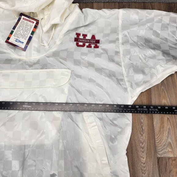 Crimson Tide Alabama UA Two Hype Men's Large White Pullover Hooded Anorak Jacket - Picture 10 of 14